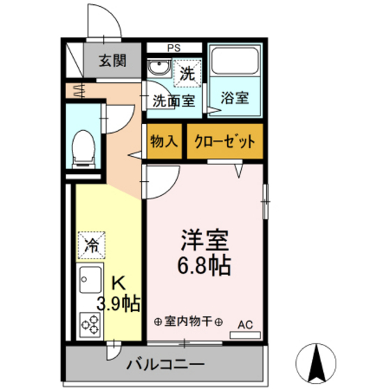 Ｄ－ｒｏｏｍ浜町の間取り