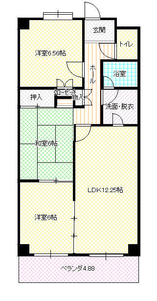 テラス細工町の間取り