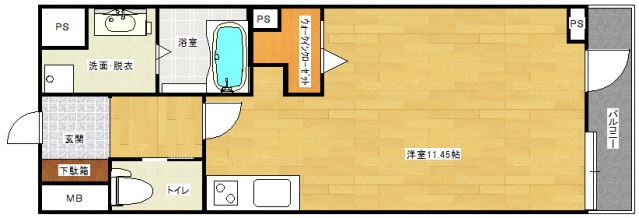 広島市中区舟入幸町のマンションの間取り