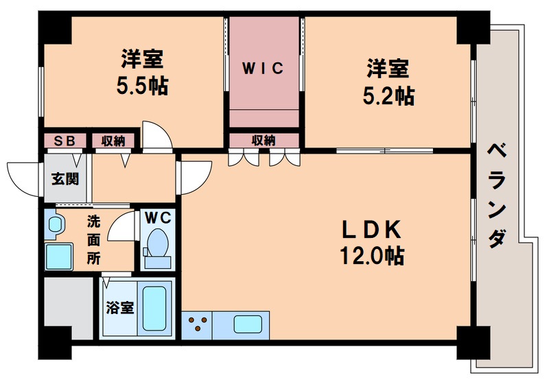 エクセレンス山坂の間取り