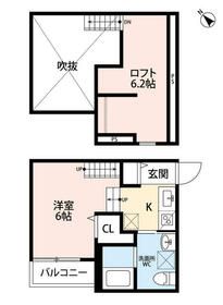 福岡市西区周船寺のアパートの間取り