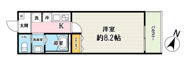 さいたま市西区大字指扇のアパートの間取り