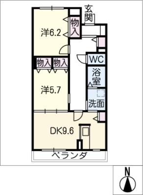 ブルースカイマンションIIIの間取り