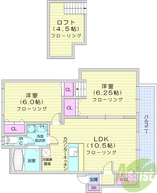 ナチュール壱番館の間取り