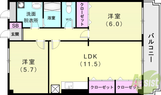 【グランフォーレ池上の間取り】