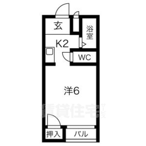 名古屋市瑞穂区白羽根町のアパートの間取り