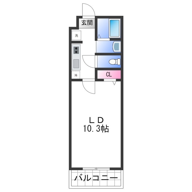 泉北郡忠岡町忠岡南のマンションの間取り