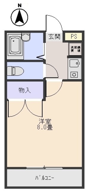 前橋市龍蔵寺町のアパートの間取り