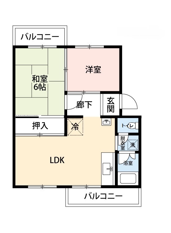 公社賃貸SMALIO 貝塚中央の間取り