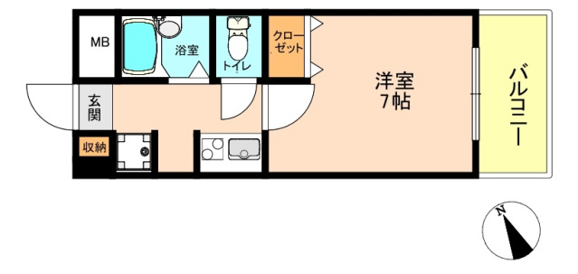 広島市西区観音新町のマンションの間取り