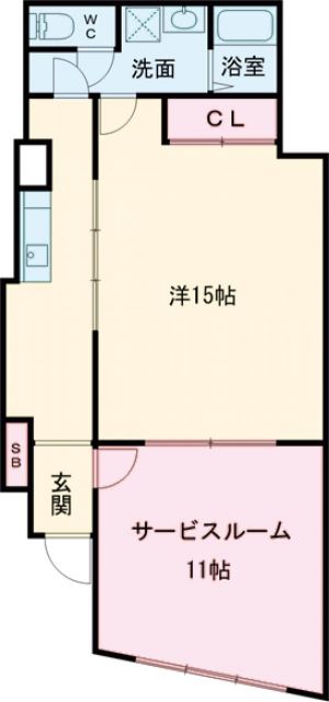 洲本市本町のマンションの間取り