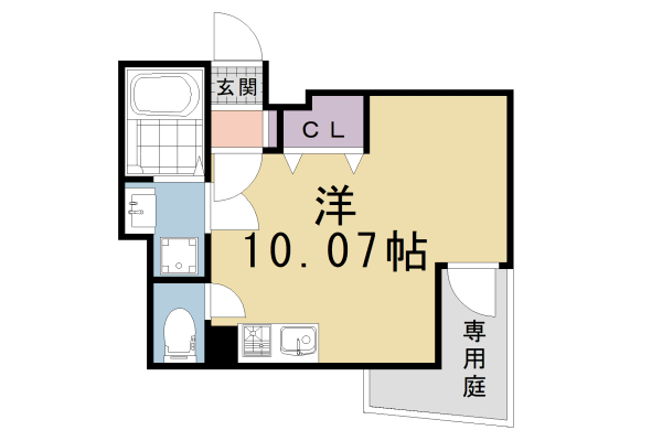 京都市上京区元本満寺町のマンションの間取り