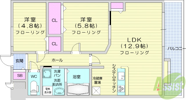 【ディユ・ラフィーネの間取り】