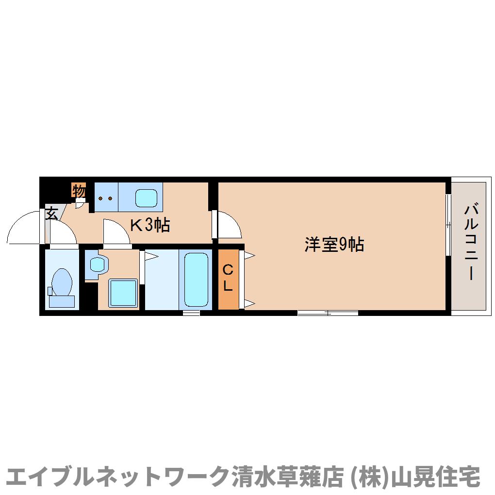 静岡市清水区楠新田のマンションの間取り