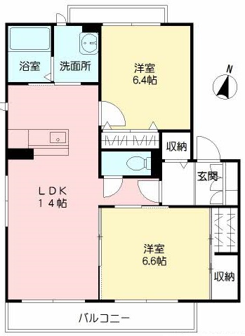 鹿児島市城山のマンションの間取り