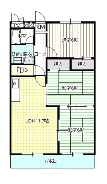 第二西垣ハイツの間取り