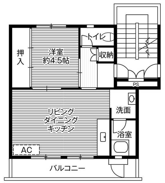 ビレッジハウス関城2号棟の間取り