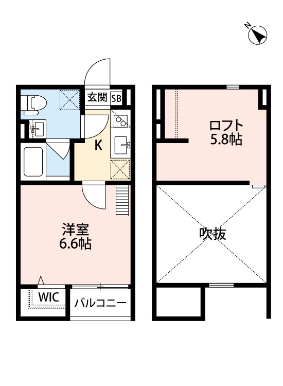 【神戸市長田区浜添通のアパートの間取り】