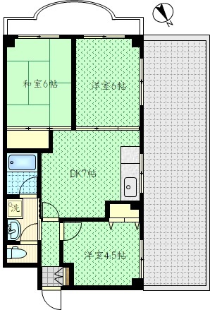 川崎市川崎区旭町のマンションの間取り