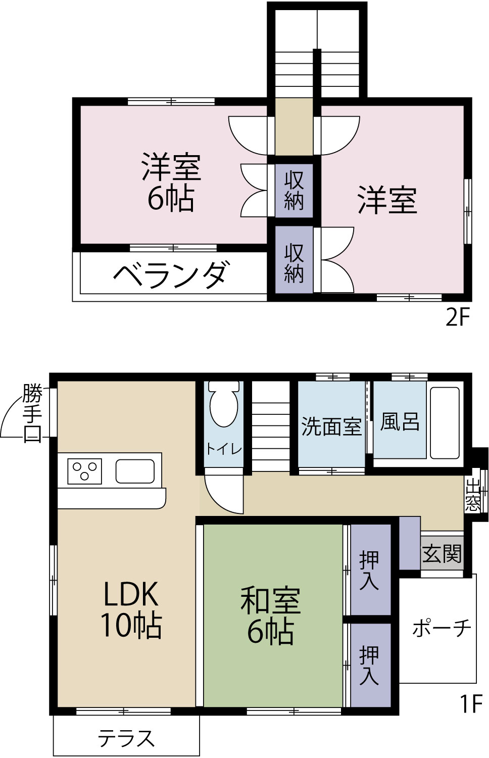 【石坂貸住宅　北西棟の間取り】