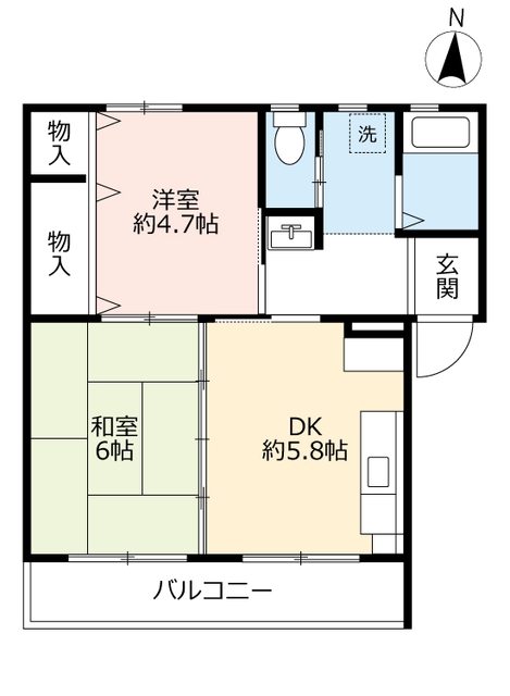 ＵＲ東豊中第二の間取り