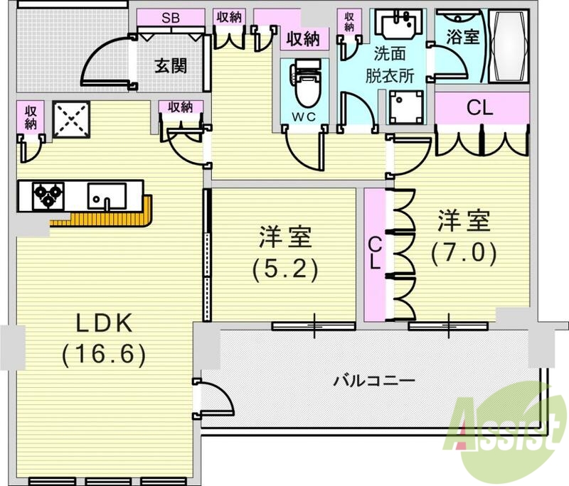 パークコート芦屋の間取り