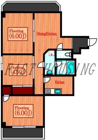 新宿区西新宿のマンションの間取り