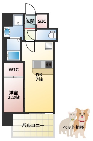 セレニテ十三ミラクの間取り