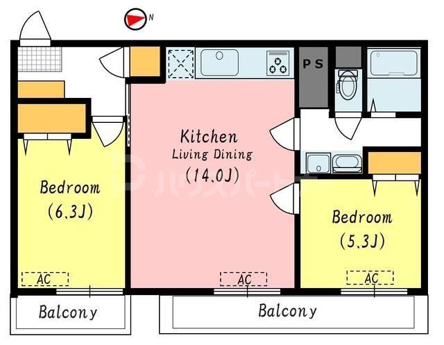 浦安市北栄のマンションの間取り