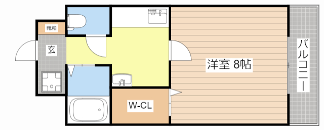 東近江市東沖野のマンションの間取り