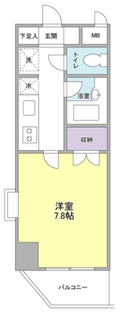 江戸川区中葛西のマンションの間取り