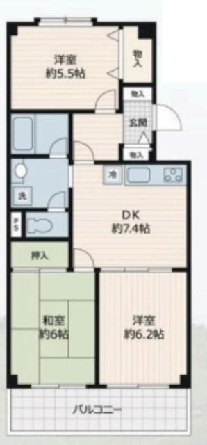 ミキハイム国府台 弐番館の間取り