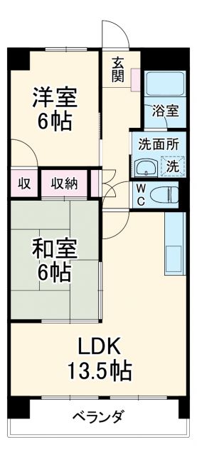 サウスヒルズ大清水の間取り