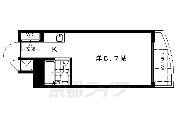 【京都市下京区梅湊町のマンションの間取り】