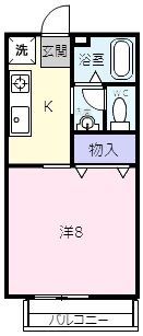 伊賀市上野西日南町のアパートの間取り