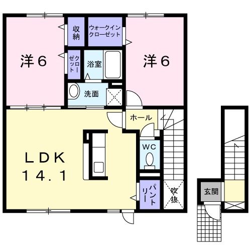北海道苫小牧市美原町３（アパート）の賃貸物件の間取り
