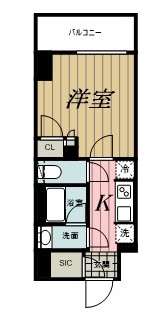 ＪＲ総武線 千葉駅 徒歩2分 9階建 築4年の間取り写真