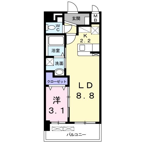 プレステージ空港東の間取り