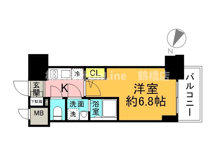 エスリード大阪上本町ブランシュの間取り写真