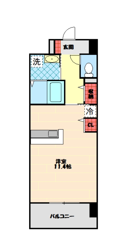 仙台市地下鉄東西線 薬師堂駅 徒歩8分 8階建 築8年の間取り写真