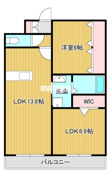 ＪＲ鹿児島本線 二日市駅 徒歩5分 9階建 築1年の間取り写真