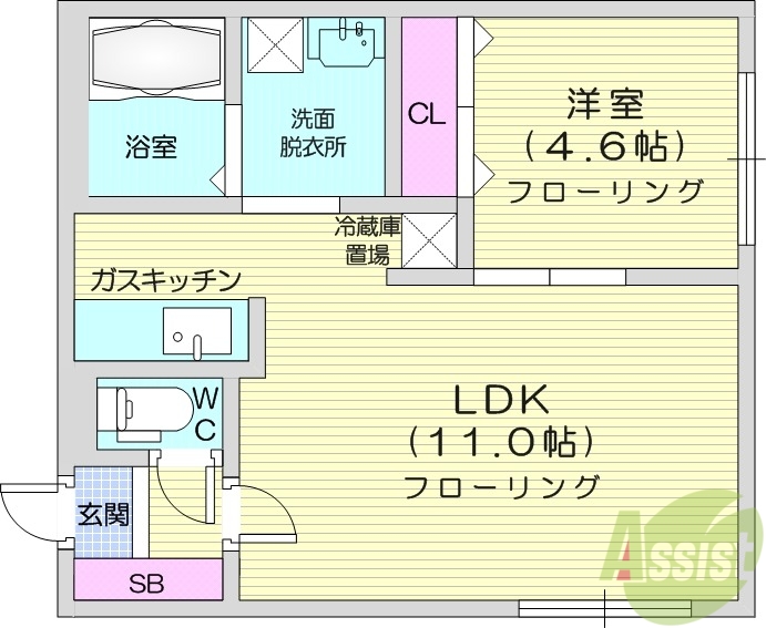 地下鉄東西線 発寒南駅 徒歩9分 4階建 築10年の間取り写真