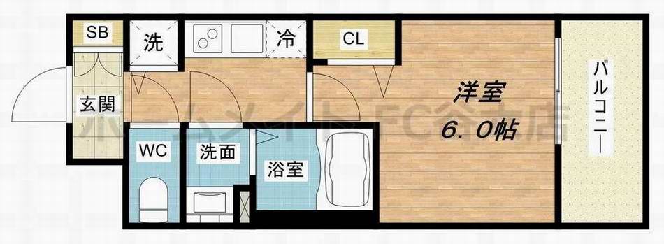 レオンコンフォート阿波座西の間取り写真
