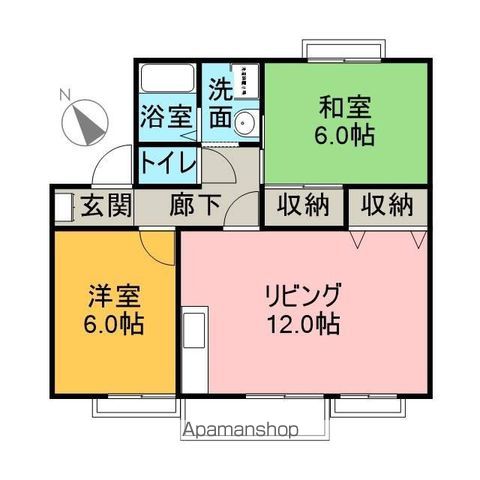 富士光コーポ蓮台の間取り写真
