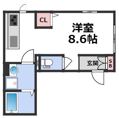 ダイヤモンドフジ桃谷の間取り写真