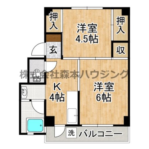 ビレッジハウス招提 3号棟の間取り写真