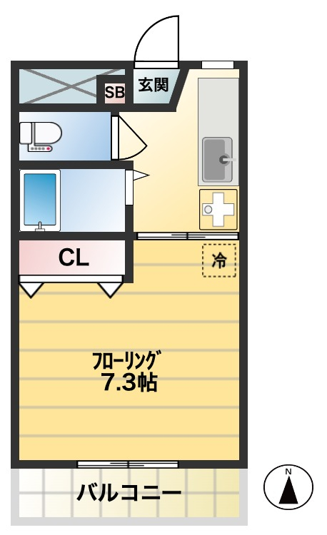 コーポ田中の間取り写真