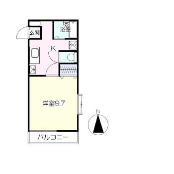 仙台市泉区黒松のアパートの間取り