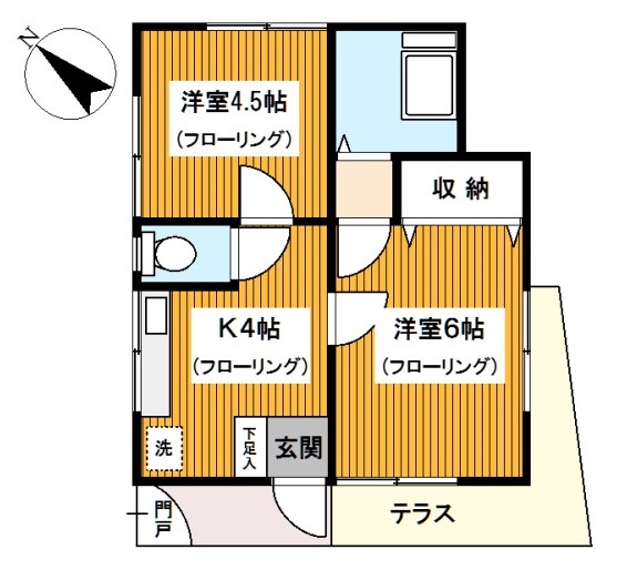 横浜市保土ケ谷区上星川のアパートの間取り