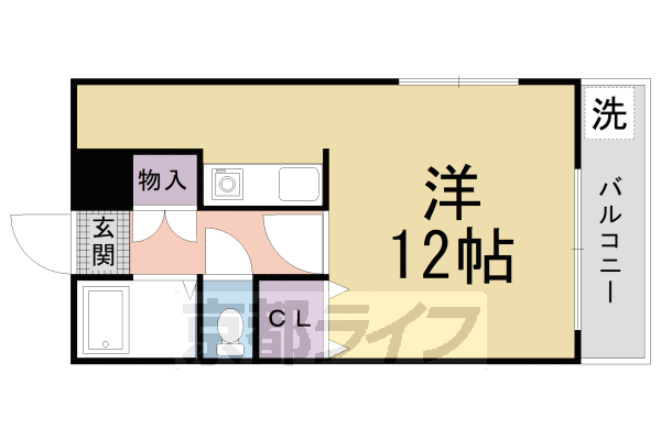 京都市北区北野上白梅町のマンションの間取り